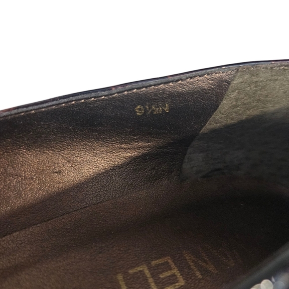 Vaneli Dark Brown Croc Effect Pointed Toe Heels - Picture 10 of 11